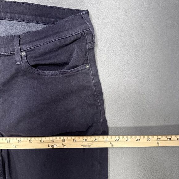 Paige Federal Jeans Mens 36x28 Black Straight Preppy Stretch Faded Goth Grunge - Picture 5 of 14